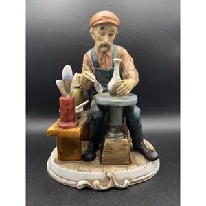 Napco Porcelain‎ Grandpa Figurine #8625 Ceramist Painter Vintage Collectible